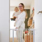 Babyono Zaštitna ograda 75-96 cm, bijela - Slika 3