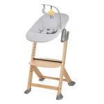Kinderkraft hranilica Enock wooden + njihaljka Calmee siva - Slika 3