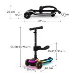 Kinderkraft romobil RAKET UP, Black - Slika 9