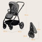 Lionelo dječja kolica Meril 3u1, Grey Stone - Slika 21