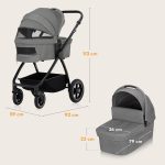 Lionelo dječja kolica Meril 3u1, Grey Stone - Slika 22