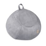 PLUSH NEST igračka i torba sa navlakom za plišane igračke, dječji puf, siva, vrhunski kord - Slika 7