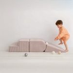 PLUSH NEST pjenaste stepenice za djecu za suhi bazen, zelene, premium šenil - Slika 2