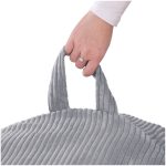 PLUSH NEST igračka i torba sa navlakom za plišane igračke, dječji puf, siva, vrhunski kord - Slika 9