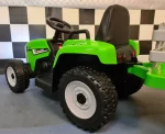 Dječji traktor na baterije 12 volti s prikolicom i daljinskim upravljačem, zeleni - Slika 6