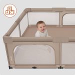 Lionelo dječja igraonica/vrtić Florence XL Easy Fold 180x200x68 cm, Beige Sand - Slika 9