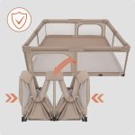 Lionelo dječja igraonica/vrtić Florence XL Easy Fold 180x200x68 cm, Beige Sand - Slika 10