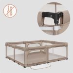 Lionelo dječja igraonica/vrtić Florence XL Easy Fold 180x200x68 cm, Beige Sand - Slika 11